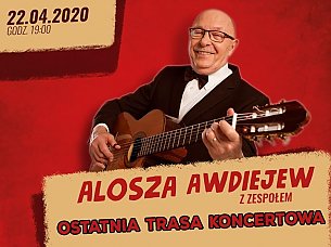 Bilety na koncert Alosza Awdiejew - ostatnia trasa koncertowa we Wrocławiu - 27-09-2020