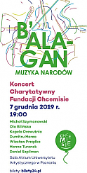 Bilety na koncert charytatywny Fundacji CHCEmisie „B’ALAGAN. Muzyka narodów ”	 w Poznaniu - 07-12-2019