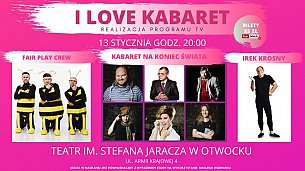 Bilety na kabaret I LOVE KABARET - rejestracja programu dla ZOOM TV w Otwocku - 13-01-2020