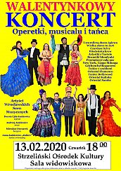 Bilety na koncert Operetki, Musicalu i Tańca - KONCERT WALENTYNKOWY w Strzelinie - 13-02-2020