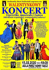 Bilety na koncert Operetki, Musicalu i Tańca - WALENTYNKOWY w Nowym Sączu - 15-02-2020