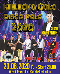 Bilety na koncert Kielecka Gala Disco Polo 2020 w Kielcach - 05-09-2020