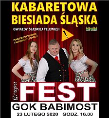 Bilety na kabaret wa Biesiada Śląska - Grupa Fest - Gwiazdy Telewizji Śląskiej w Babimoście - 23-02-2020