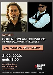 Bilety na koncert COHEN, DYLAN, GINSBERG. It’s America, a to Racibórz właśnie. - 21-02-2020