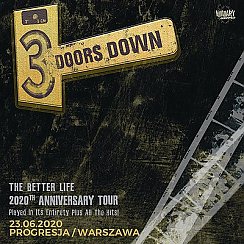 Bilety na koncert 3 Doors Down / The Better Life 2020th Anniversary Tour w Warszawie - 23-06-2020