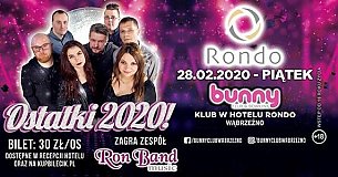 Bilety na koncert Karnawałowe Ostatki - Ostatki 2020 w Hotelu Rondo w Wąbrzeźnie - 28-02-2020