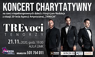 Bilety na koncert Tre Voci - koncert charytatywny w Toruniu - 21-11-2021
