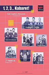 Bilety na kabaret 1,2,3... Kabaret - Realizacja nowego programu Telewizji WP. To będzie wyjątkowe wydarzenie kabaretowe! w Warszawie - 02-03-2020