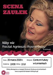 Bilety na koncert Scena Zaułek // Agnieszka Rosnerówna w Łomiankach - 20-03-2020